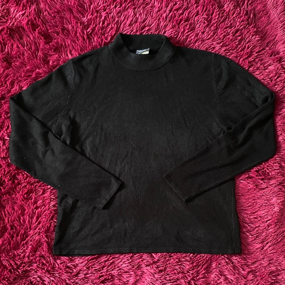 Black Mock Neck Sweater
